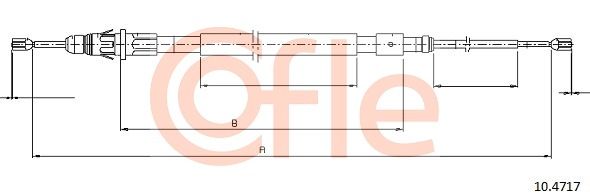 Тросовий привод, стоянкове гальмо, Cofle 10.4717