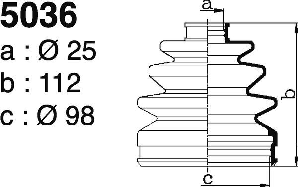 DEPA 5036 Gaiter, Propshaft