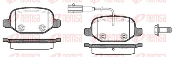 REMSA 0727.02 Stabdžių trinkelių rinkinys, diskinis stabdys
