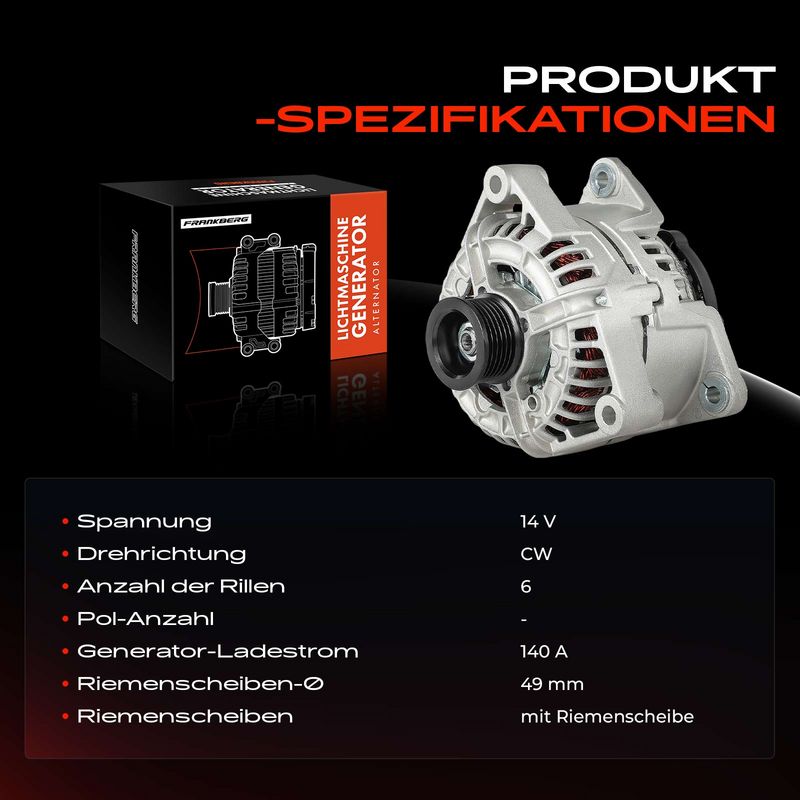 Frankberg 5481FB0055520 Alternator