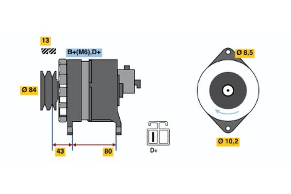 Bosch Alternator 9 120 334 626