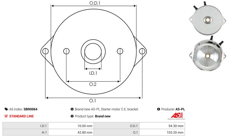 AS-PL SBR0064 Starter Lid, carburettor