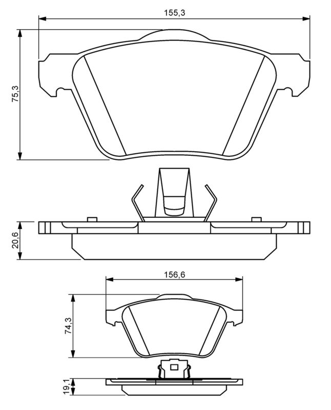 BOSCH 0986494159 Brake Pad Set, disc brake