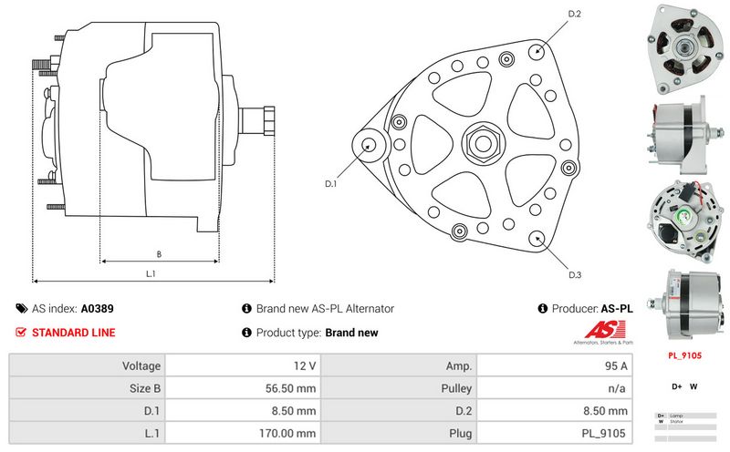 AS-PL A0389 Alternator