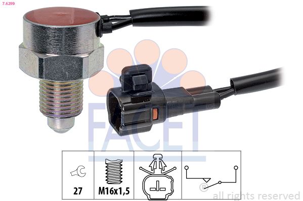 Перемикач, ліхтар заднього ходу, Facet 7.6299