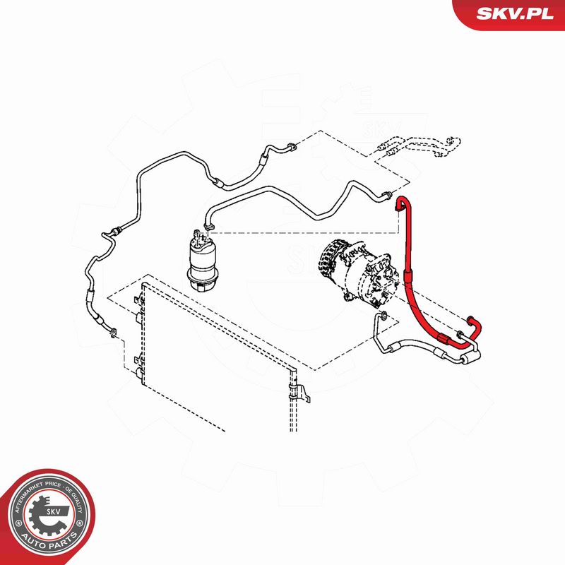 ESEN SKV 54SKV687 High/Low-pressure Line, air conditioning