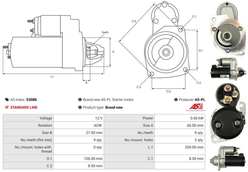 AS-PL S3086 Starter