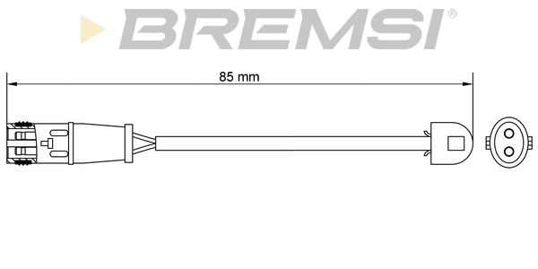 Конт. попер. сигналу, знос гальм. накл., Bremsi WI0653