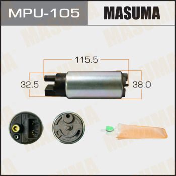 Бензонасос електричний (+сітка) Honda/ Mazda/ Mitsubishi/ Subaru/ Toyota (MPU-105) MASUMA