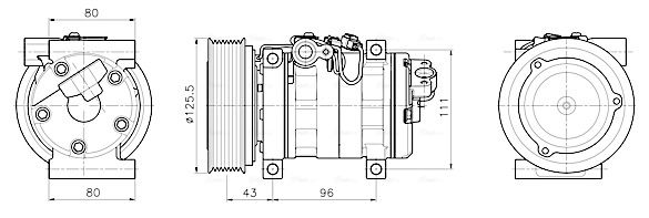 AVA QUALITY COOLING kompresszor, klíma MZAK302