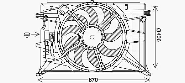 AVA QUALITY COOLING ventilátor, motorhűtés FT7611