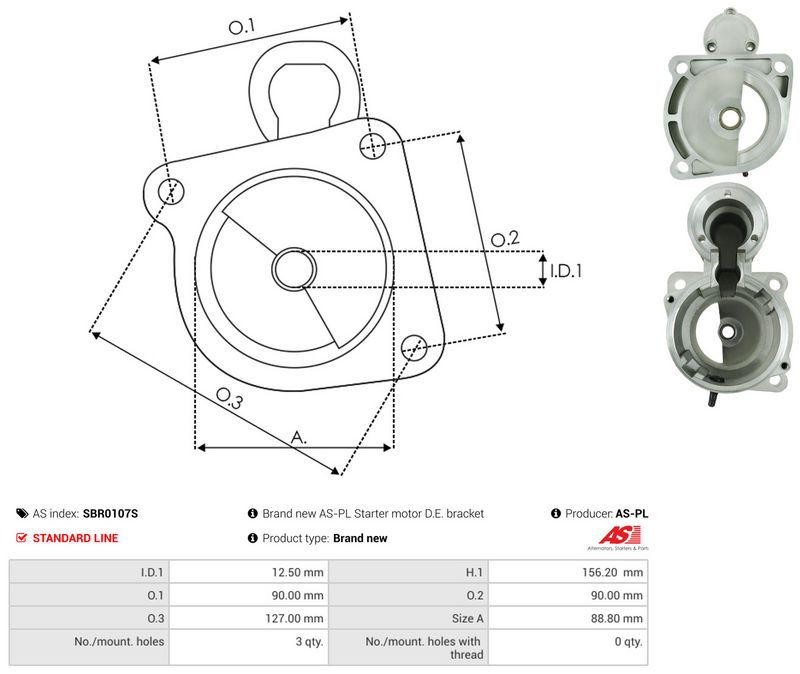AS-PL SBR0107S Starter Lid, carburettor