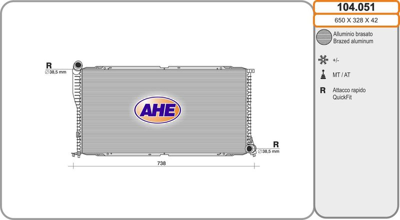 AHE 104.051 - Aušinimo radiatorius