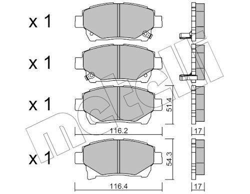 Plaquettes+de+frein+à+disque METELLI 22-0877-0