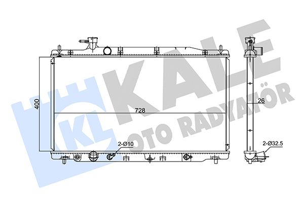 KALE HONDA Радиатор охолодження CR-V III 2.0 07-