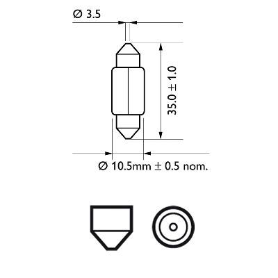 PHILIPS 12844CP Bulb, licence plate light