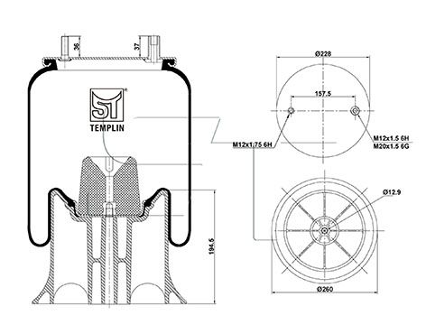 Mech, pneumatické odpružení 04.060.6206.410