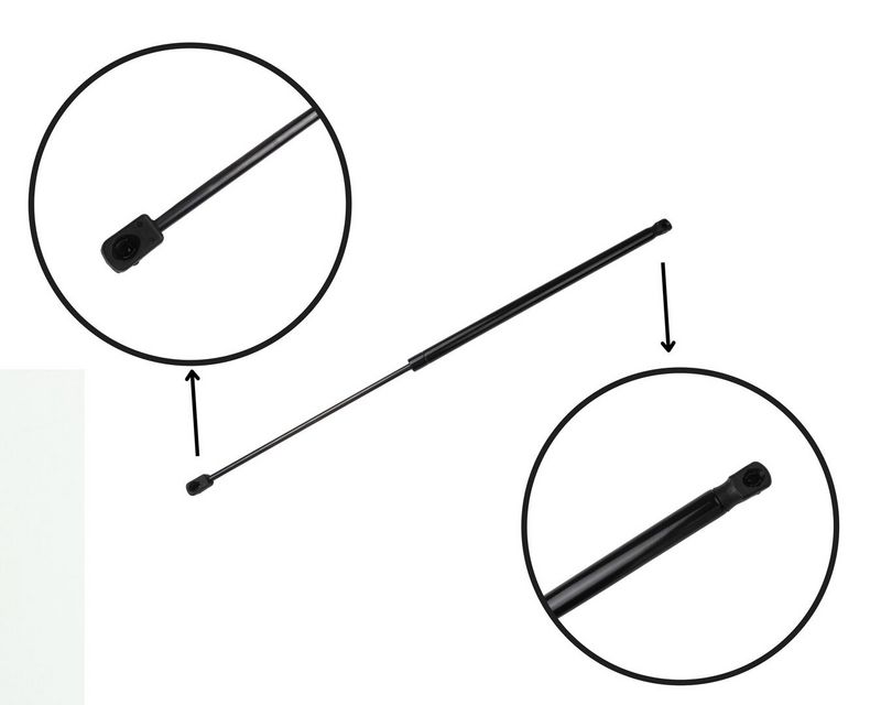 Gasveer kofferdeksel Links/Rechts maximale lengte: 639mm, sUV:222mm
