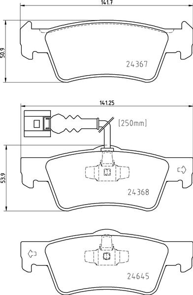 BREMBO P85163 Brake Pad Set, disc brake