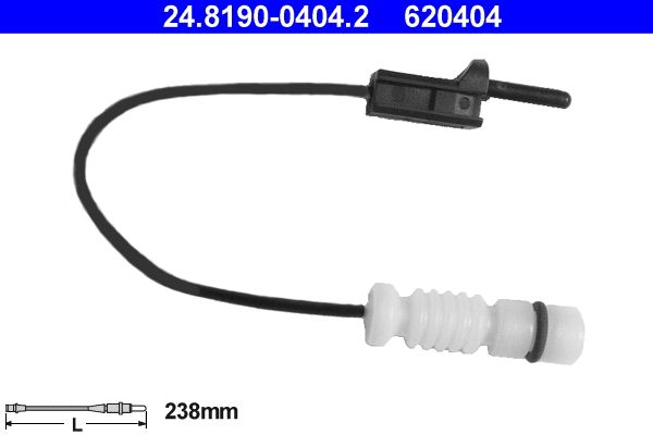 Senzor de avertizare,uzura placute de frana 24.8190-0404.2 ATE