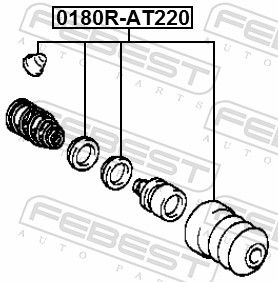 FEBEST 0180R-AT220 Repair Kit, clutch slave cylinder