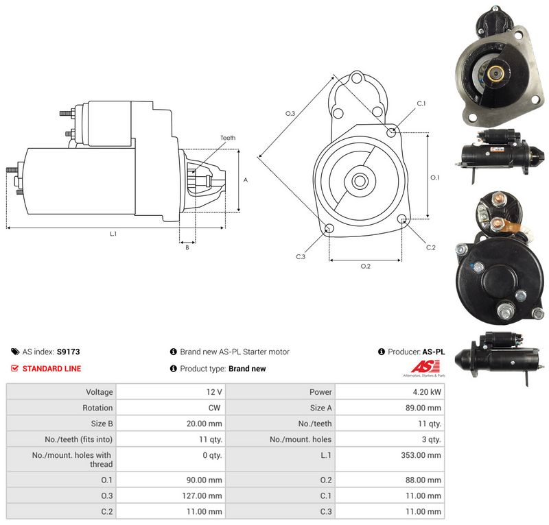 Starter, AS-PL S9173