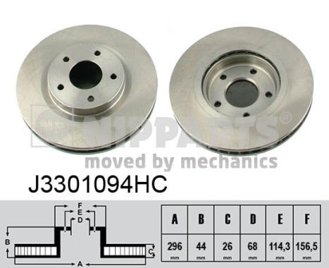 Гальмівний диск, Nipparts J3301094HC