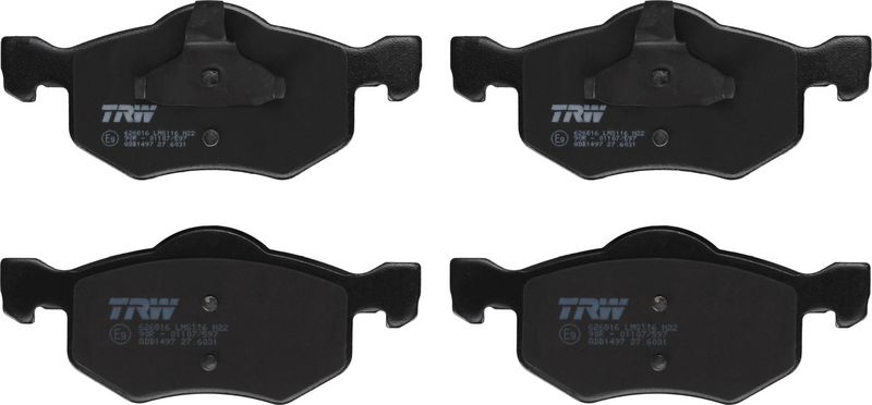 Piduriklotsi komplekt, ketaspidur, TRW GDB1497