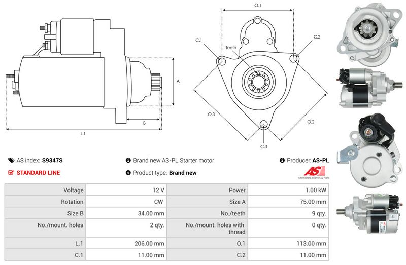 AS-PL S9347S Starter