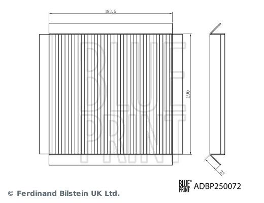 BLUE PRINT szűrő, utastér levegő ADBP250072