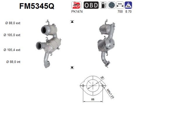 This part match OEM code: 52193976