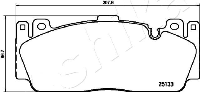 ASHIKA 50-00-0127 Brake Pad Set, disc brake