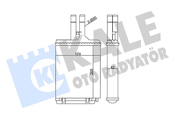 KALE OPEL радиатор отопления Vectra B