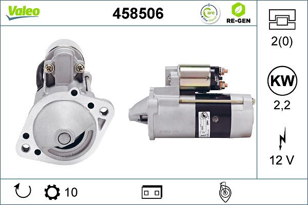 VALEO Startmotor / Starter 458506