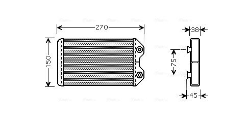 AVA QUALITY COOLING Hőcserélő, belső tér fűtés TO6369