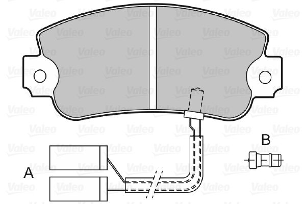 VALEO 598091 Brake Pad Set, disc brake