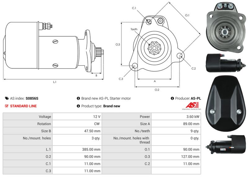 AS-PL S0856S Starter