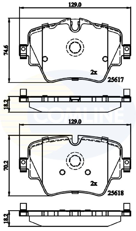 Comline CBP02319 Brake Pad Set, disc brake
