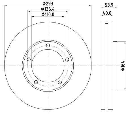 HELLA 8DD 355 125-111 Brake Disc