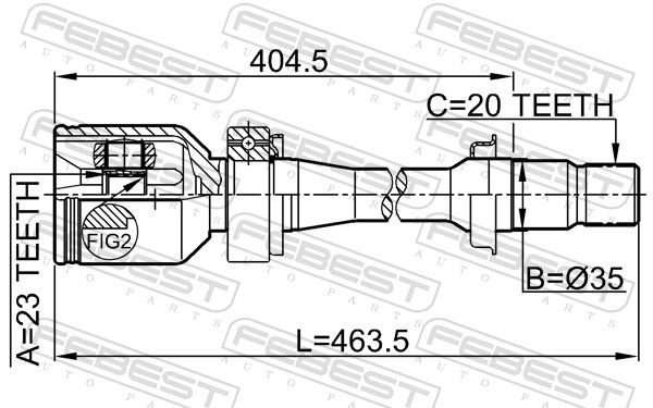 FEBEST 0111-SXM10RH Joint Kit, drive shaft