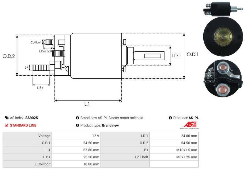 Magnetlülitus, starter, AS-PL SS9025