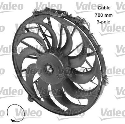 VALEO ventilátor, motorhűtés 696058