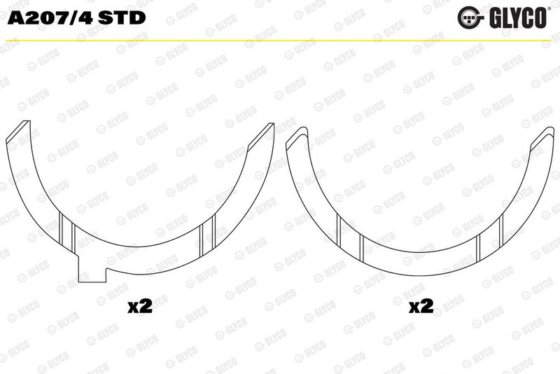 Rondelle+d'écartement+vilebrequin GLYCO A207/4 STD