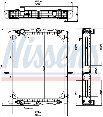 chladič vodní DAF LF Euro 6 s rámem 606774