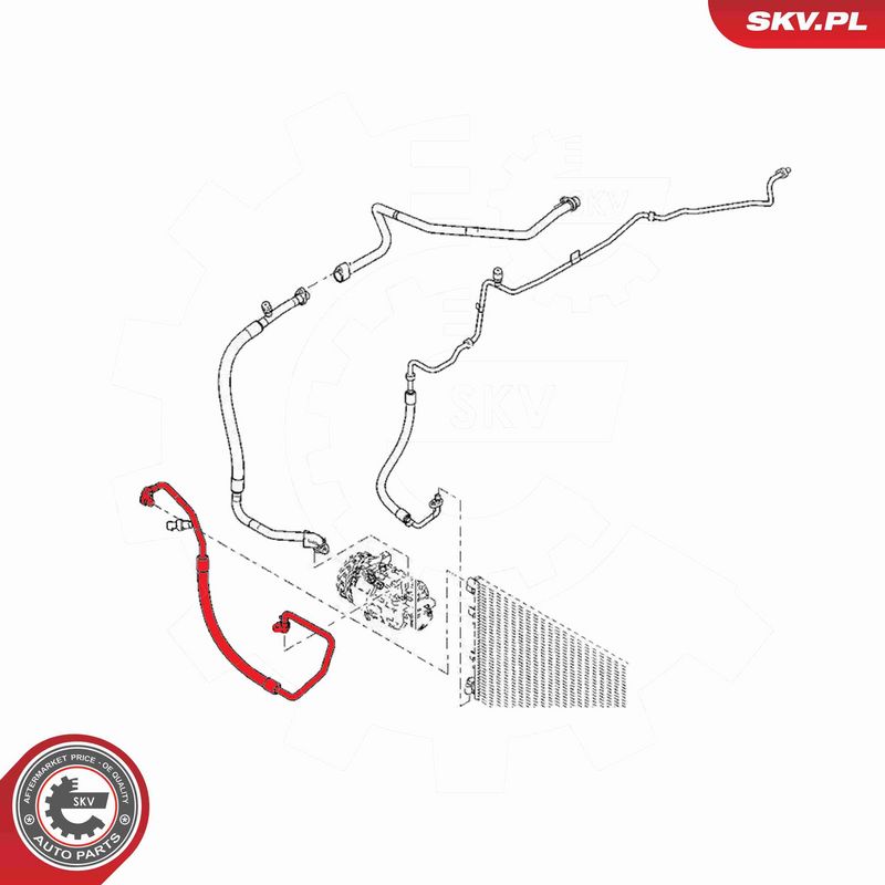 ESEN SKV 54SKV664 High/Low-pressure Line, air conditioning