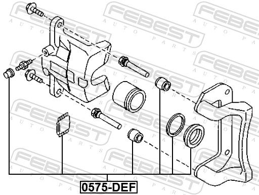 FEBEST 0575-DEF Repair Kit, brake caliper