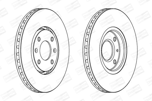 CHAMPION PEUGEOT тормозной диск передний 406,Citroen Xantia 95-