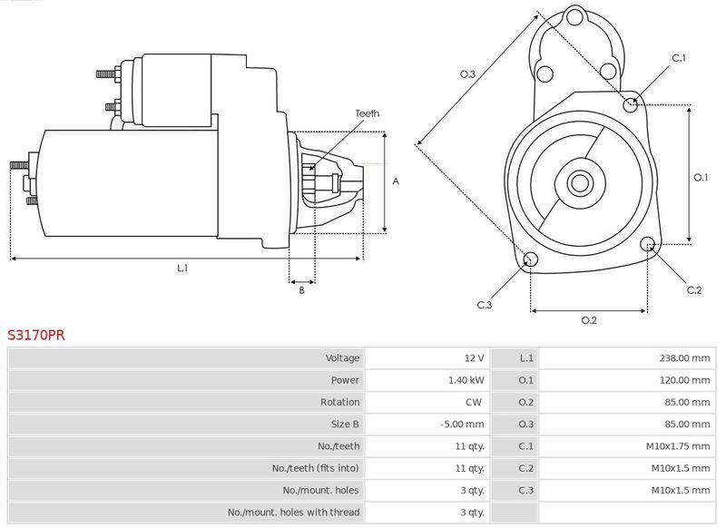 AS-PL S3170PR Starter