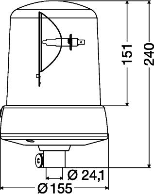 maják oranžový KL 7000 FL 24V, na trubku 2RL008063-111