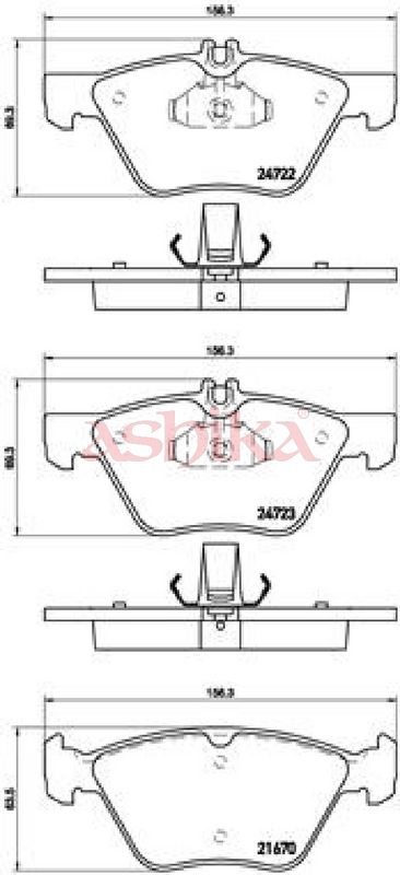 ASHIKA 50-00-0526 Brake Pad Set, disc brake